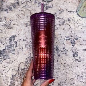Purple iridescent disco Starbucks tumbler